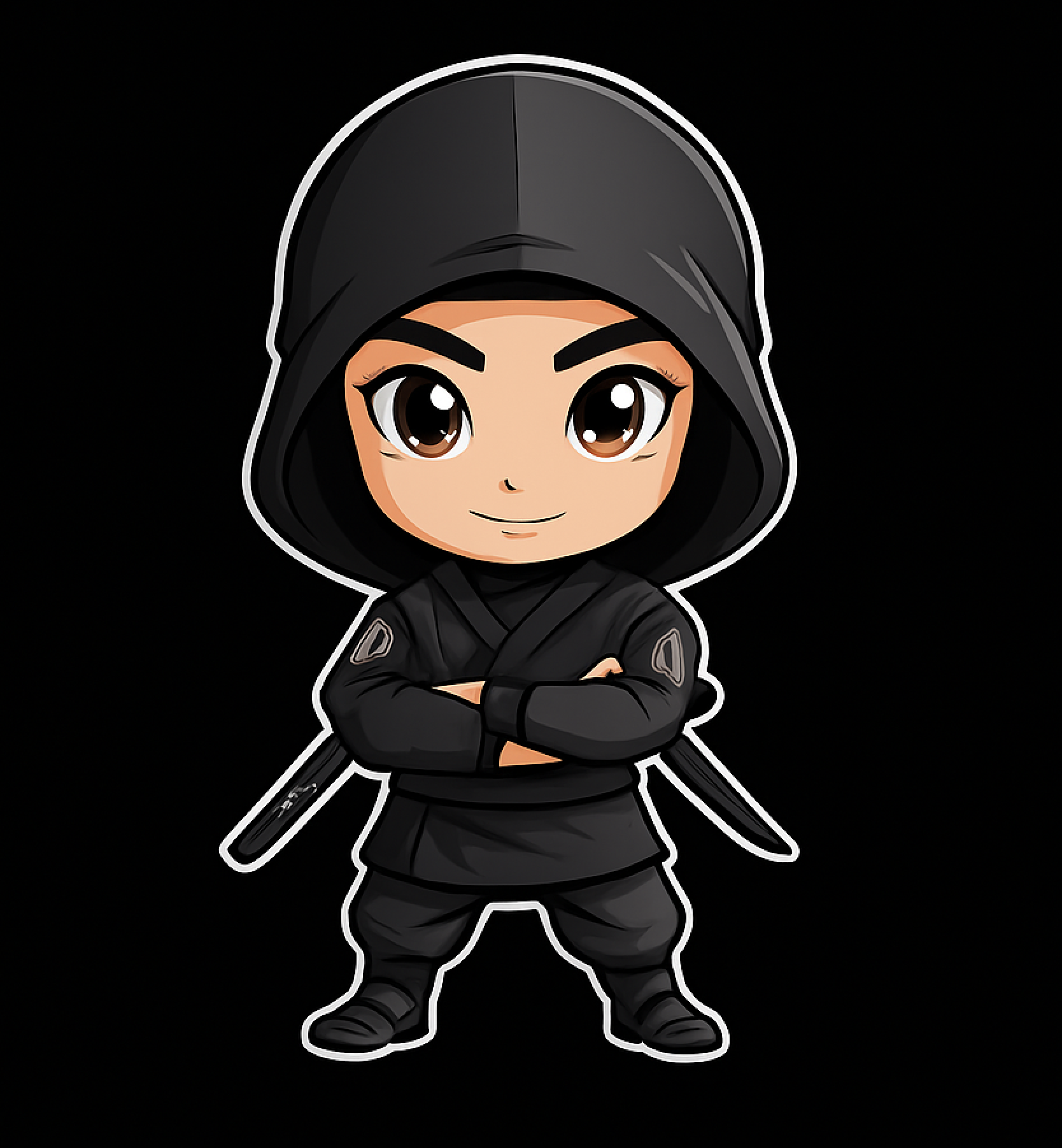Ninja, mittig – roter Cursor-Schweif aktiv